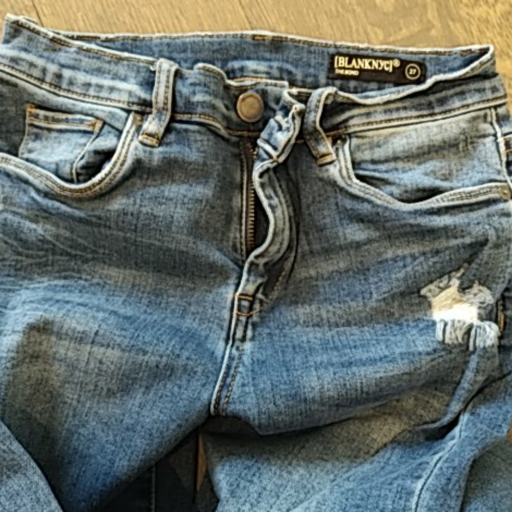 Blank nyc the bond stretch denim jeans ripped